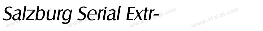 Salzburg Serial Extr字体转换